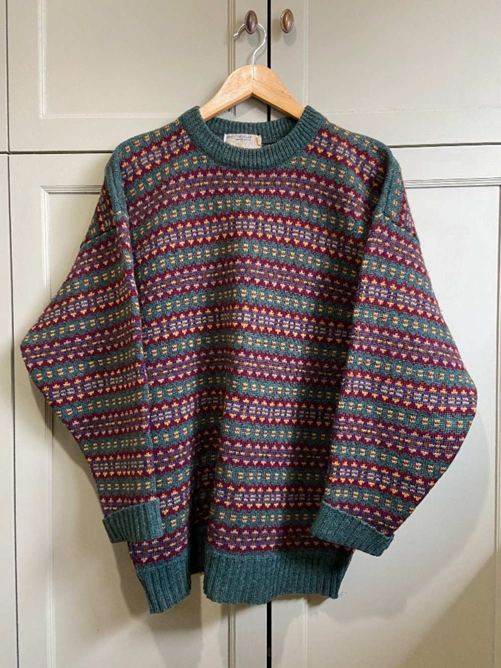 100% Wool vintage fair isle sweater